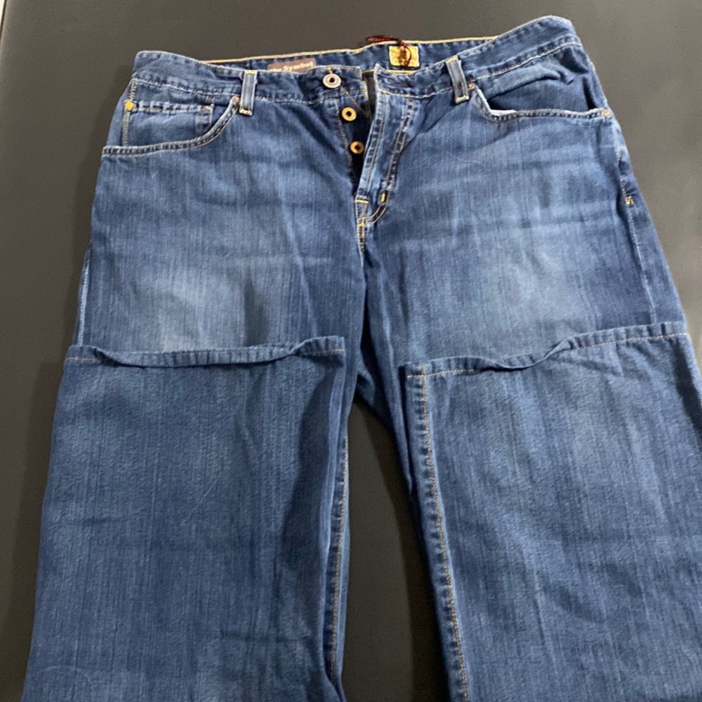 AG Adriano Goldschmied Men's Straight Jeans in Blue